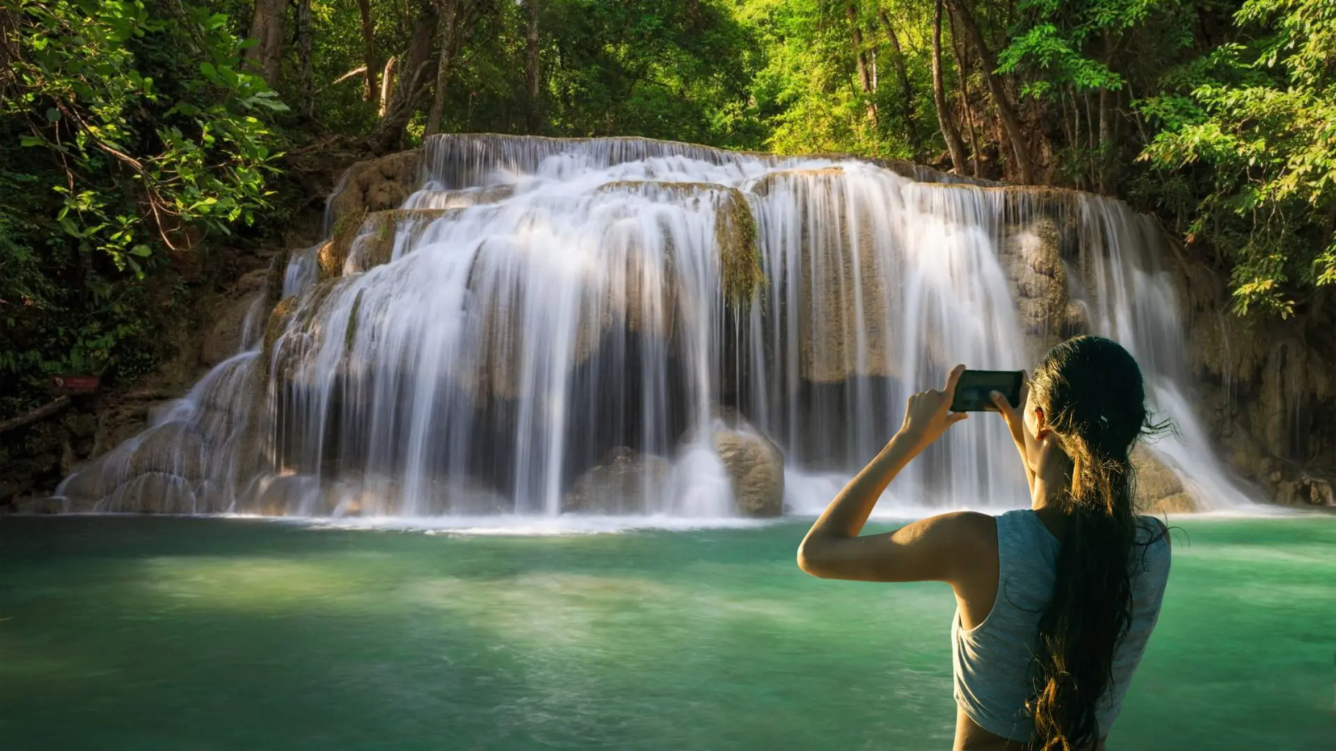 Chụp ảnh suối tranh Phú Quốc